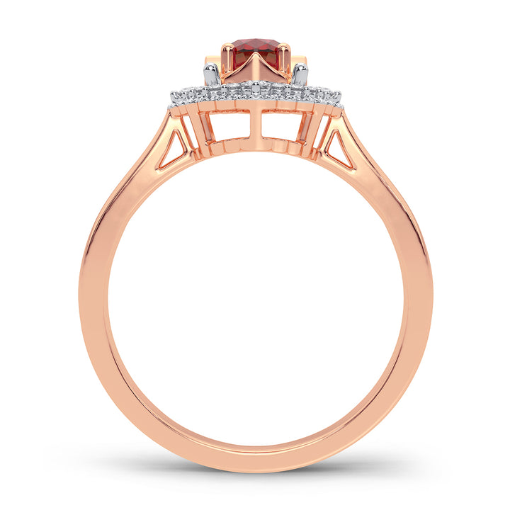 14k Rose Gold Lab Diamond Womens Ring - Timeless Charm