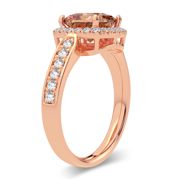 Romantic 14k Rose Gold Morganite Ring: Soft Blush Elegance