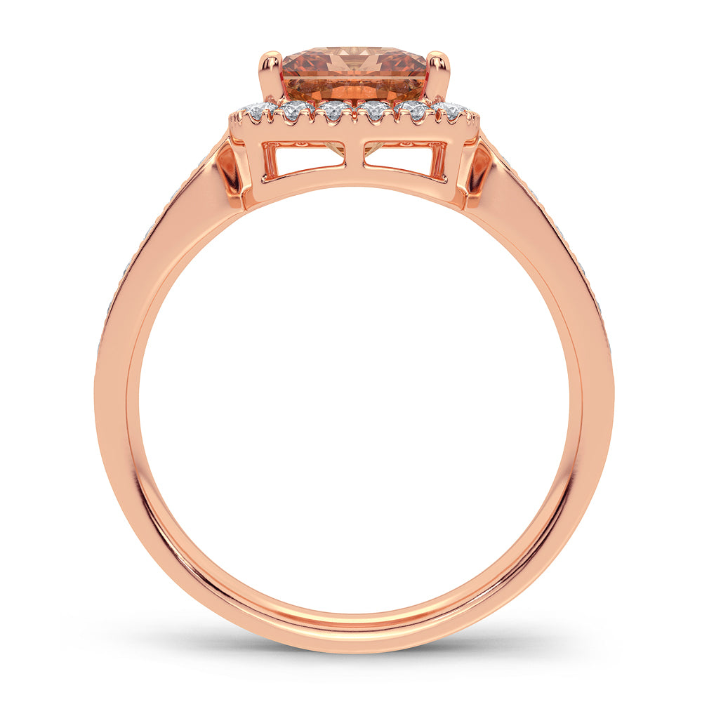 Romantic 14k Rose Gold Morganite Ring: Soft Blush Elegance