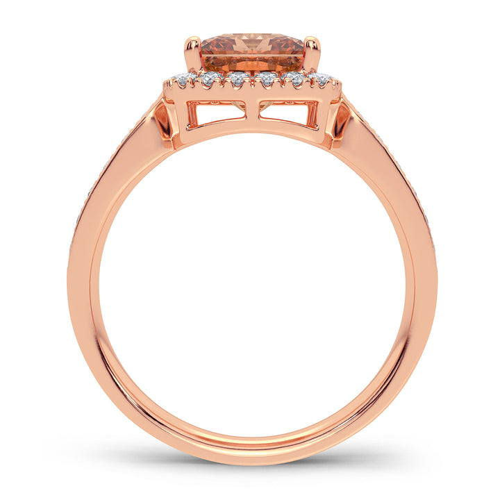 Romantic 14k Rose Gold Morganite Ring: Soft Blush Elegance