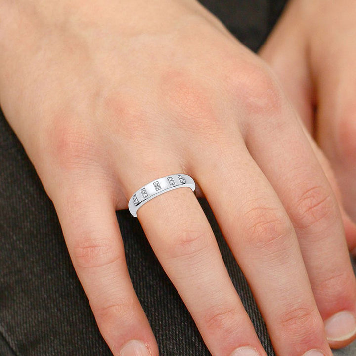 10k White Gold Lab Diamond Trio Set for Womens Elegance