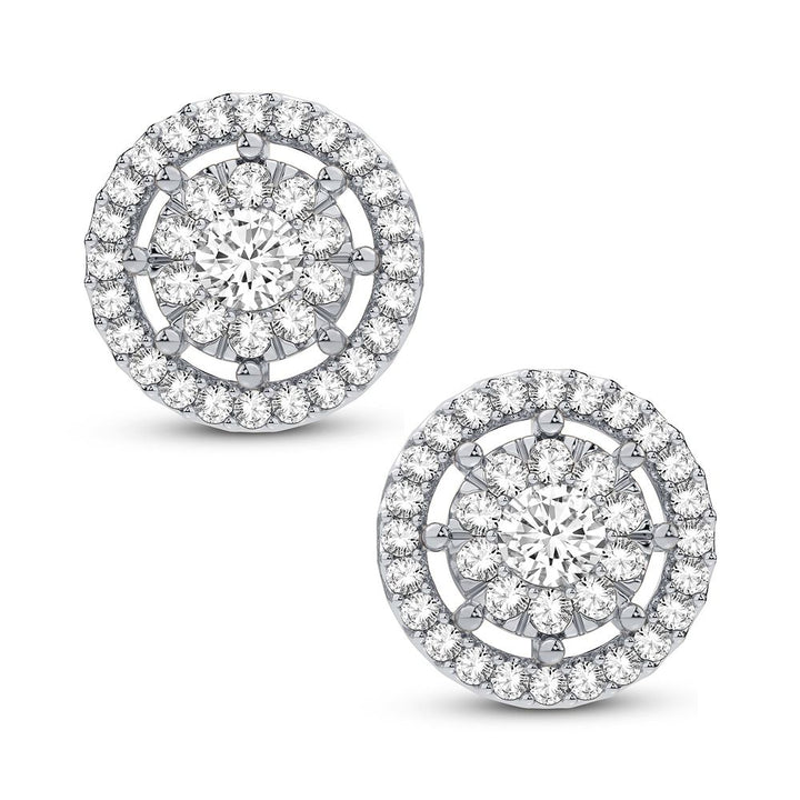Sparkling 2CT Lab Diamond Earrings in White Gold
