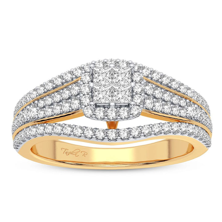10K Yellow Gold Lab-Created Diamond Engagement Ring (0.50CT)
