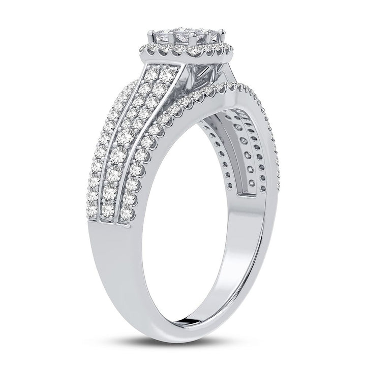 10k White Gold Lab Diamond Engagement Ring - Timeless Love