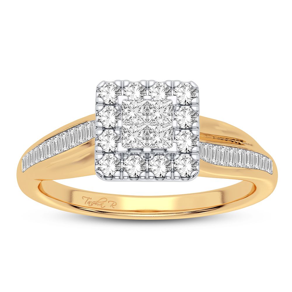 10k Yellow Gold Lab-Created Diamond Engagement Ring (0.50CT)