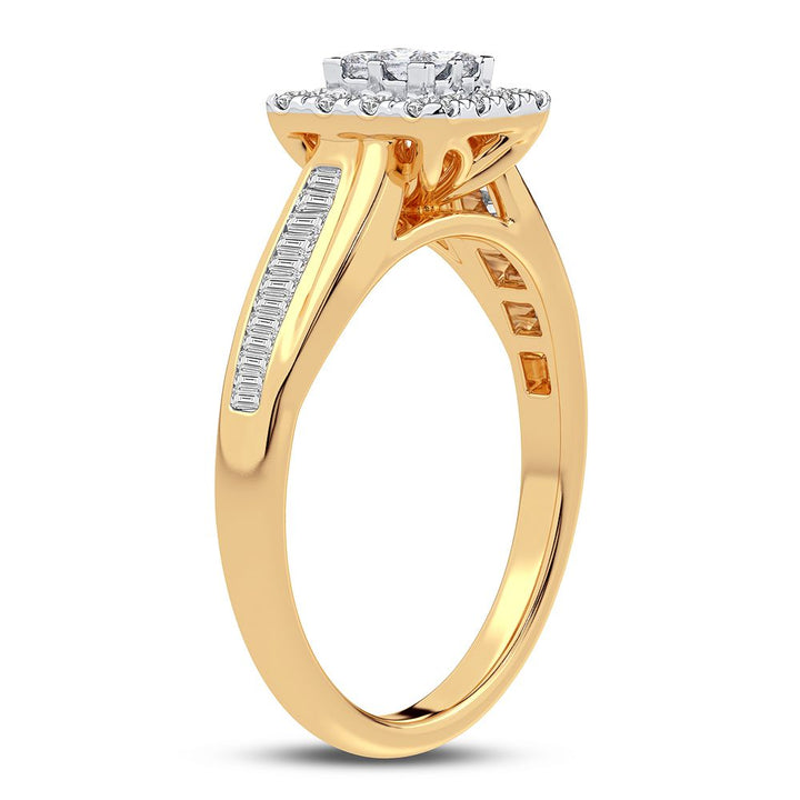 10k Yellow Gold Lab-Created Diamond Engagement Ring (0.50CT)