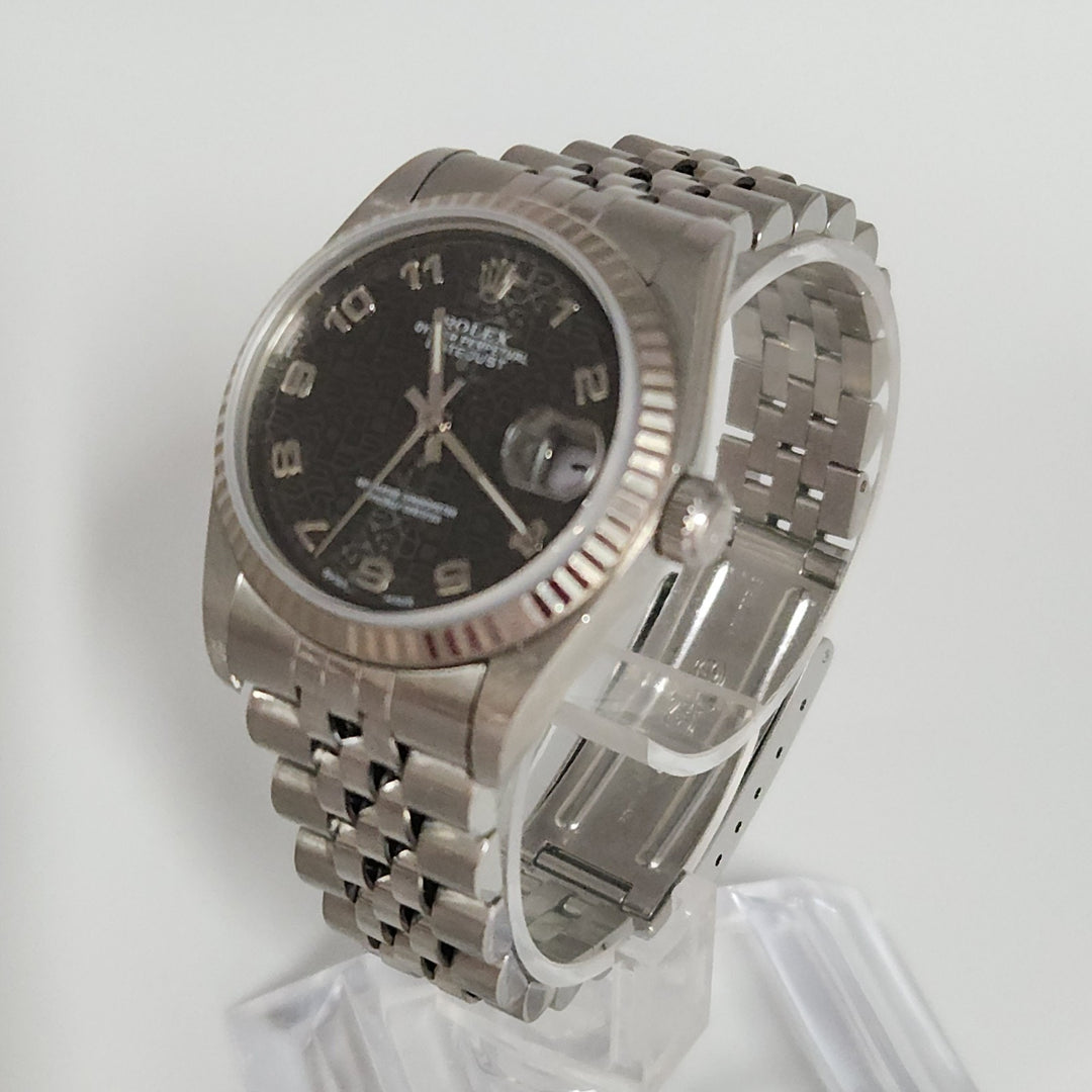 Rolex 31MM Stainless Steel Gray Oyster Perpetual Datejust Watch
