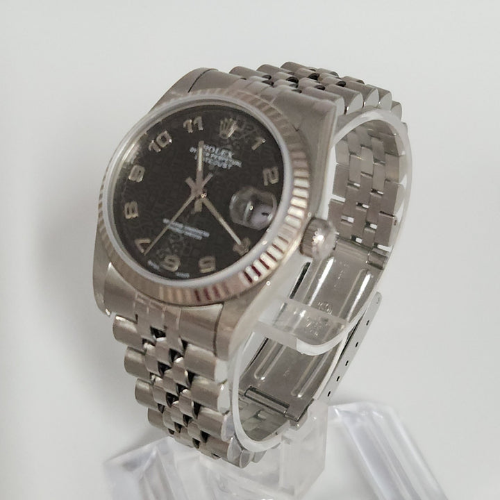 Rolex 31MM Stainless Steel Gray Oyster Perpetual Datejust Watch