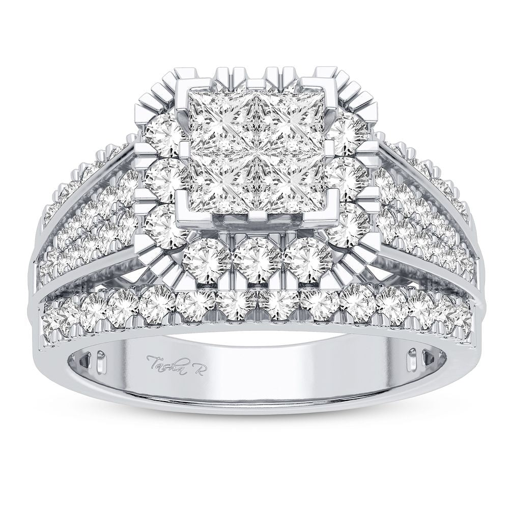 Brilliant 14k White Gold Lab Diamond Engagement Ring