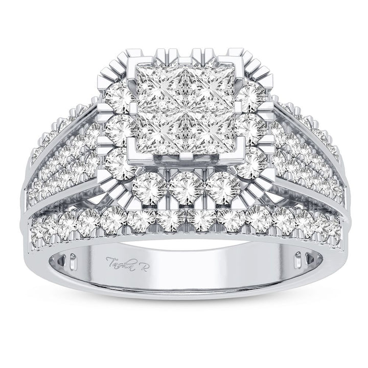 Brilliant 14k White Gold Lab Diamond Engagement Ring