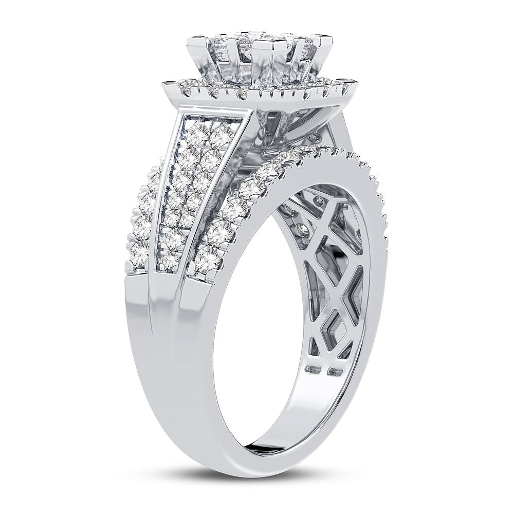 Brilliant 14k White Gold Lab Diamond Engagement Ring