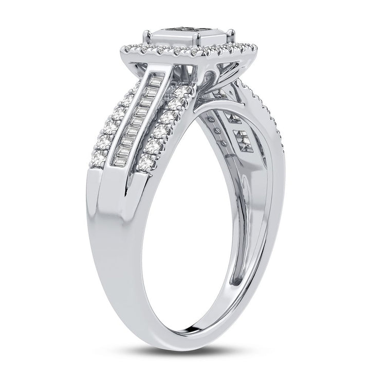 Timeless 14k White Gold Lab Diamond Engagement Ring (0.50 CT)