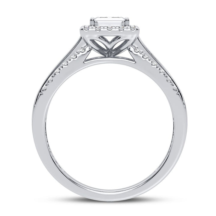 Timeless 14k White Gold Lab Diamond Engagement Ring (0.50 CT)