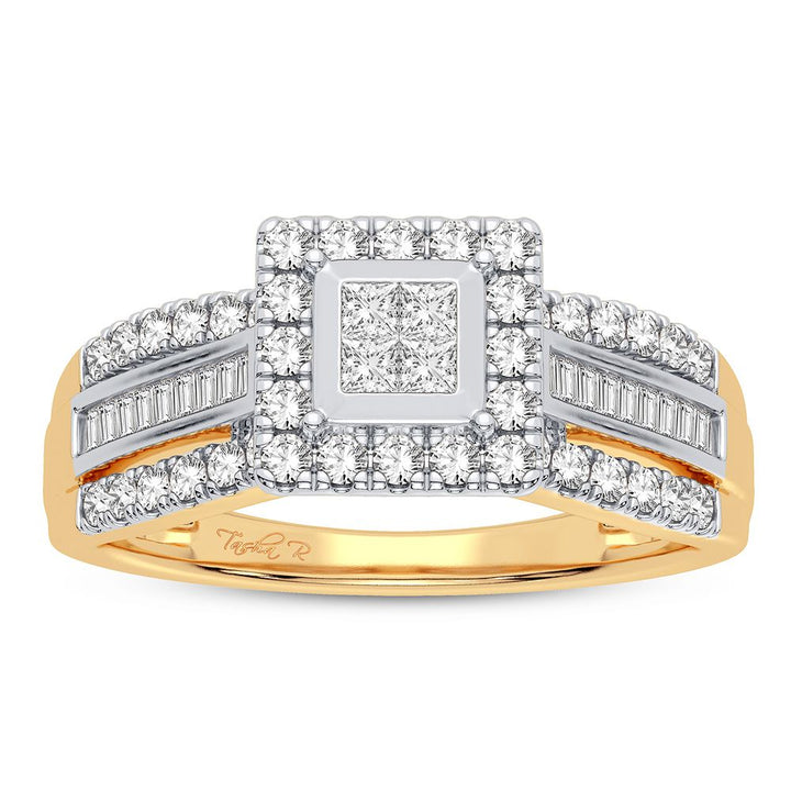 Timeless 14K Yellow Gold Lab Diamond Engagement Ring (0.50CT)