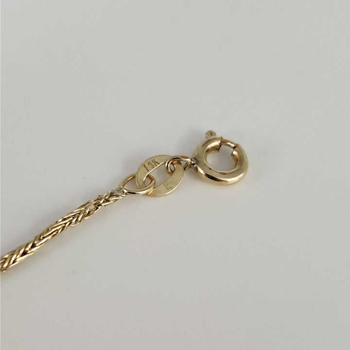 14k Yellow Gold Spiga Chain Bracelet 7"