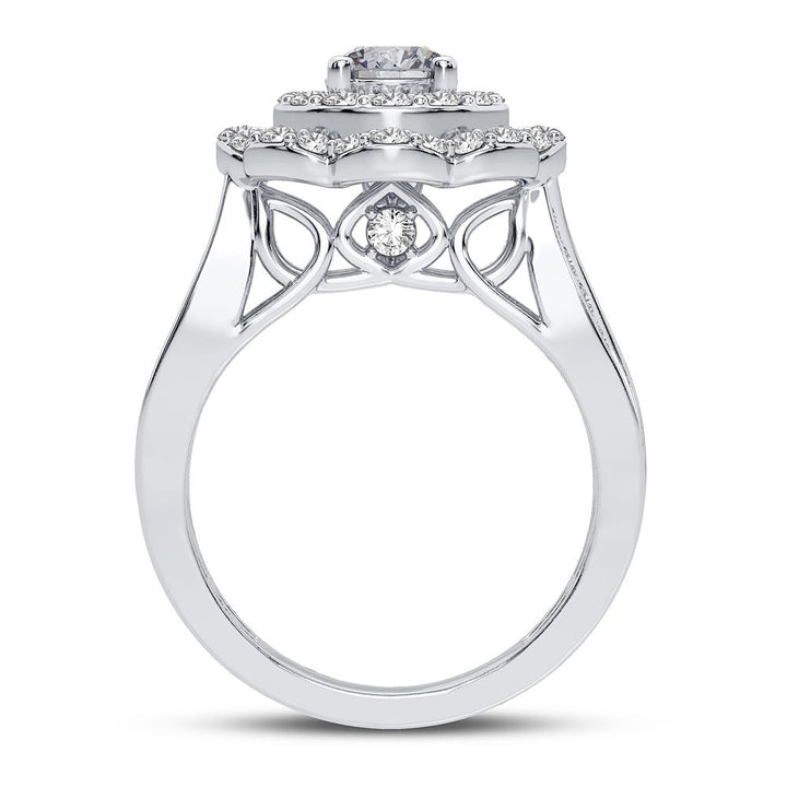 Brilliant 14K White Gold Lab Diamond Engagement Ring (1.75CT)