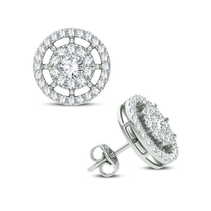 Sparkling 1.50ct Lab Diamond Earrings in White Gold