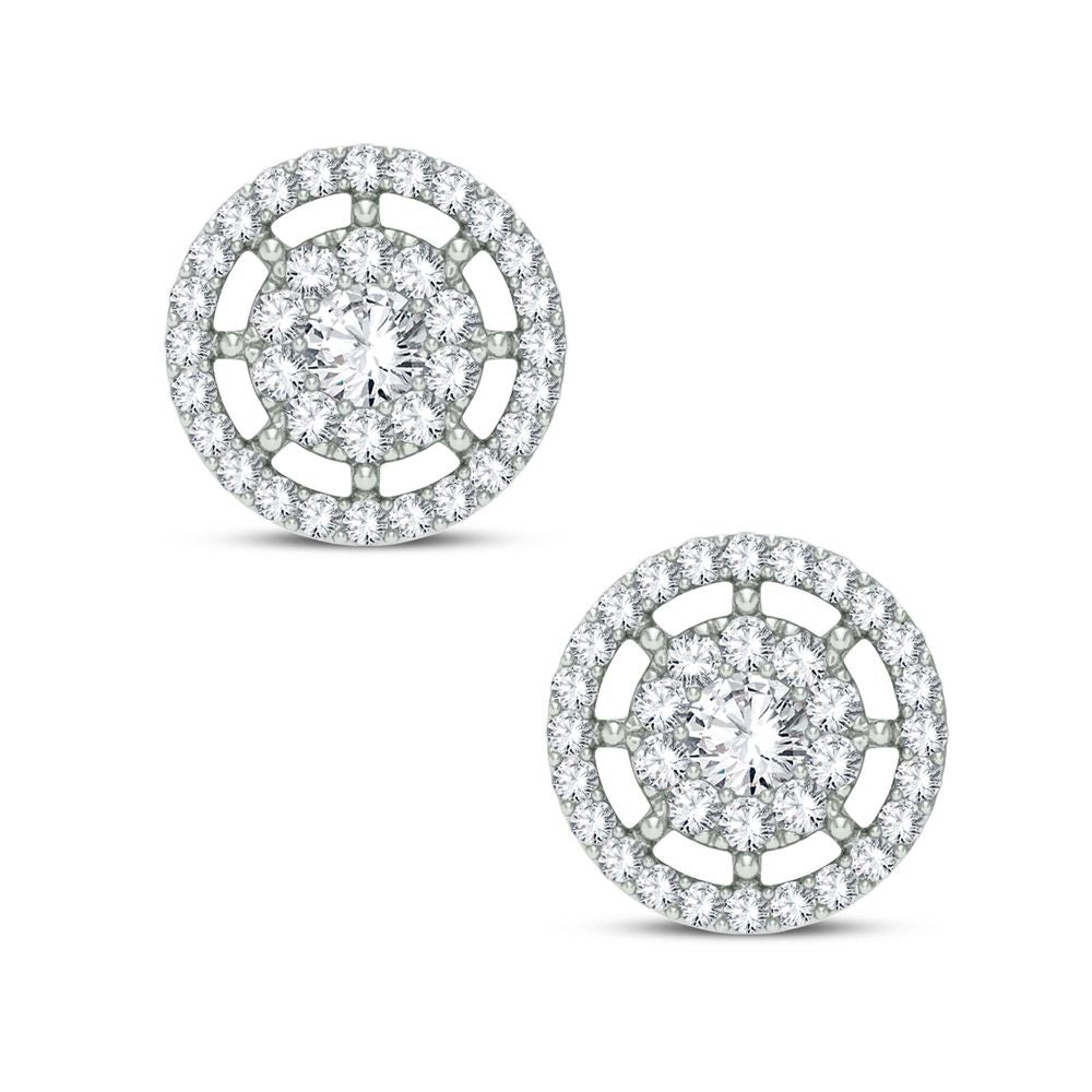 Sparkling 1.50ct Lab Diamond Earrings in White Gold