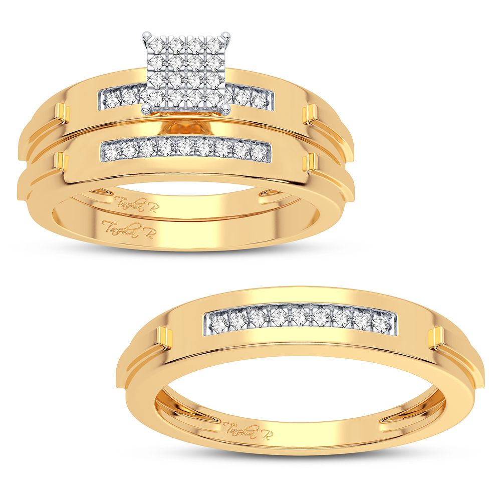 10K 0.20CT DIAMOND TRIO SET