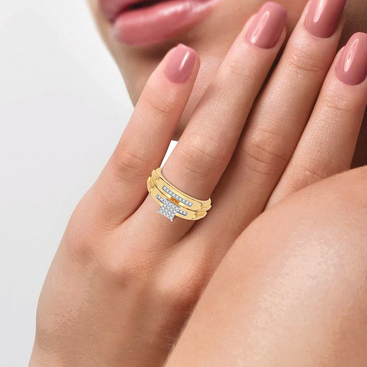10K 0.20CT DIAMOND TRIO SET