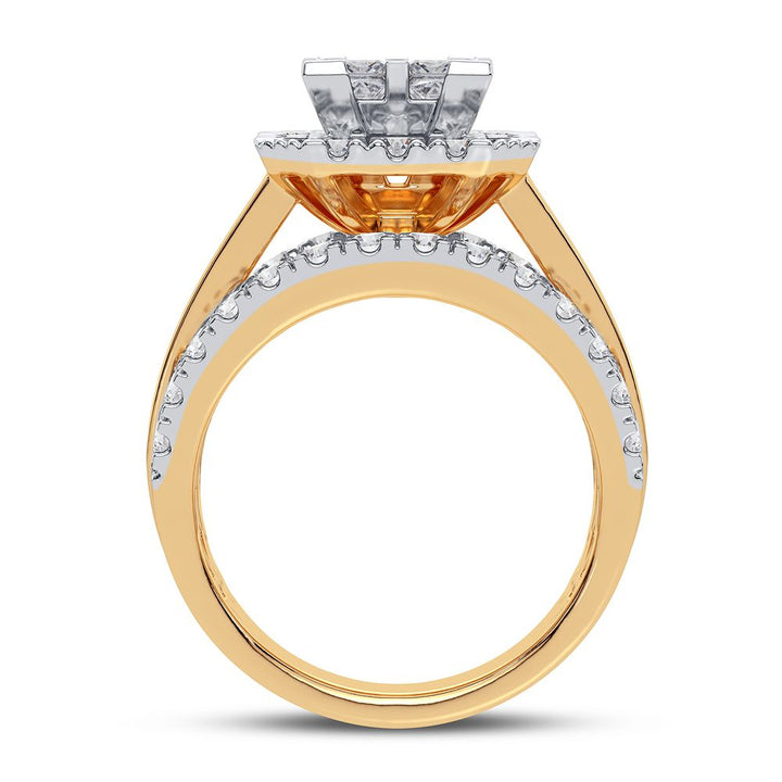 Luminous 14K Yellow Gold Lab Diamond Engagement Ring 2.50CT