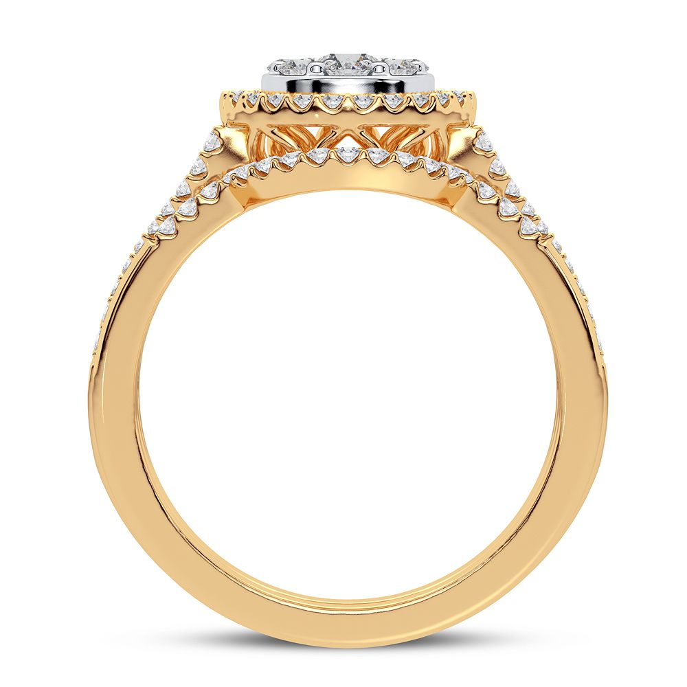 10k Yellow Gold 0.75CT Lab Diamond Bridal Ring Set
