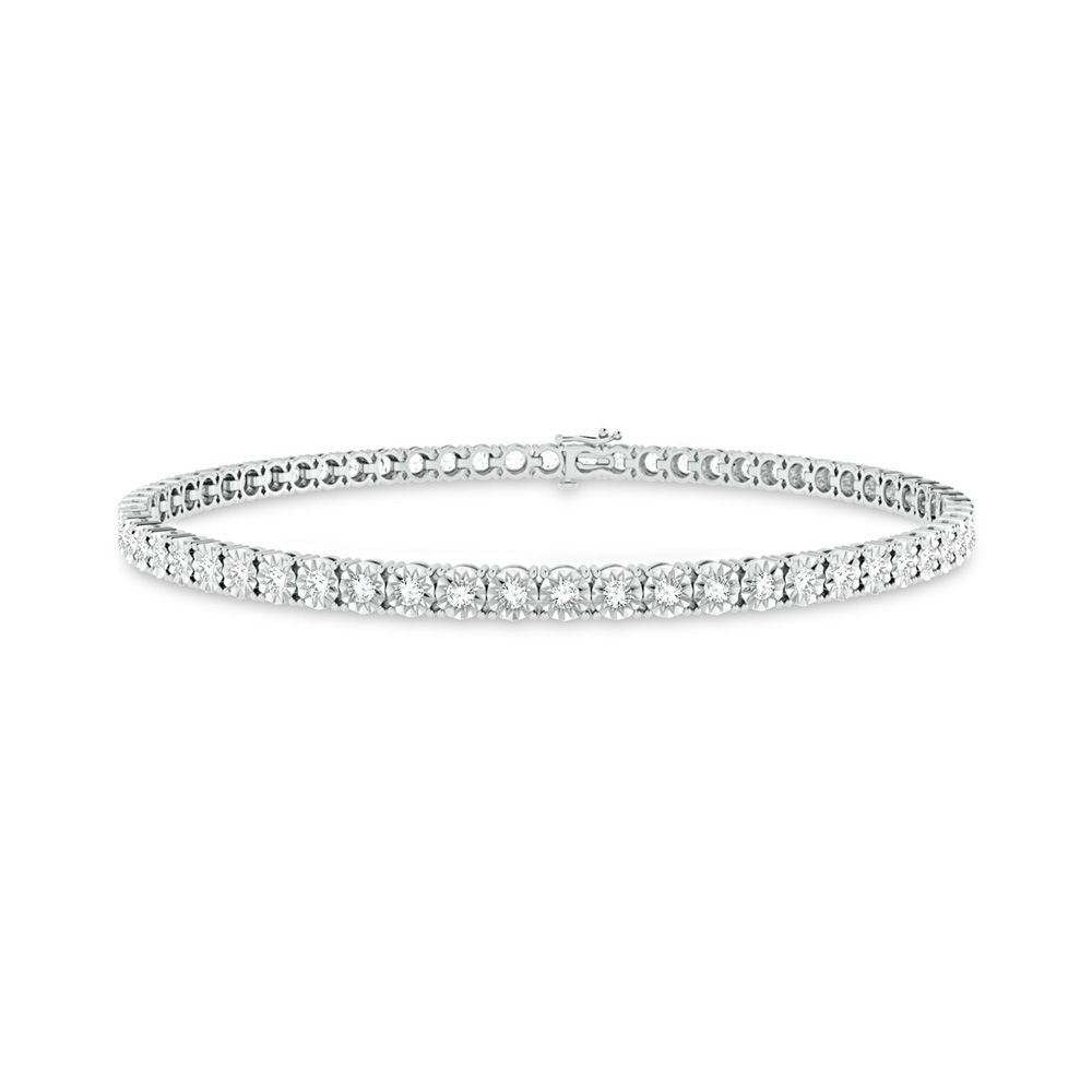 10K White Gold 1.34ct Diamond Bracelet