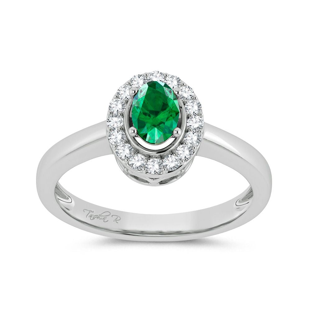 Elegant 10k White Gold 0.15ct Lab Diamond Womens Ring