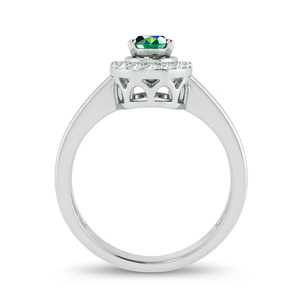 Elegant 10k White Gold 0.15ct Lab Diamond Womens Ring