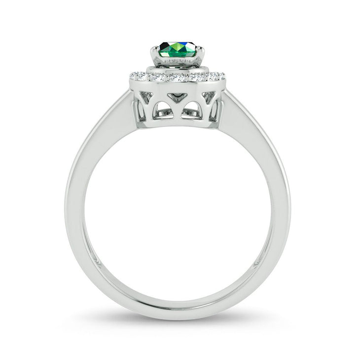 Elegant 10k White Gold 0.15ct Lab Diamond Womens Ring