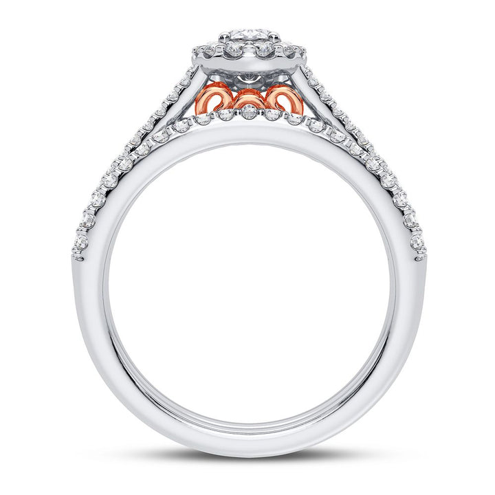 14k Rose Gold Lab Diamond Engagement Ring (0.9CT)