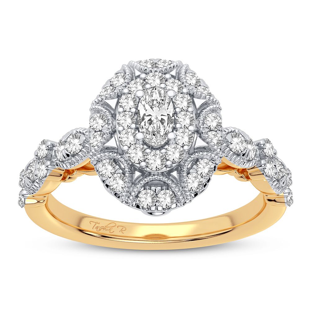 Luminous 14K Yellow Gold Lab Diamond Engagement Ring (0.63CT)