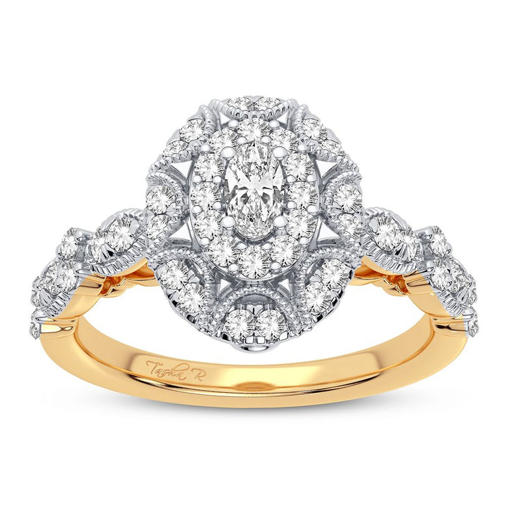 Luminous 14K Yellow Gold Lab Diamond Engagement Ring (0.63CT)