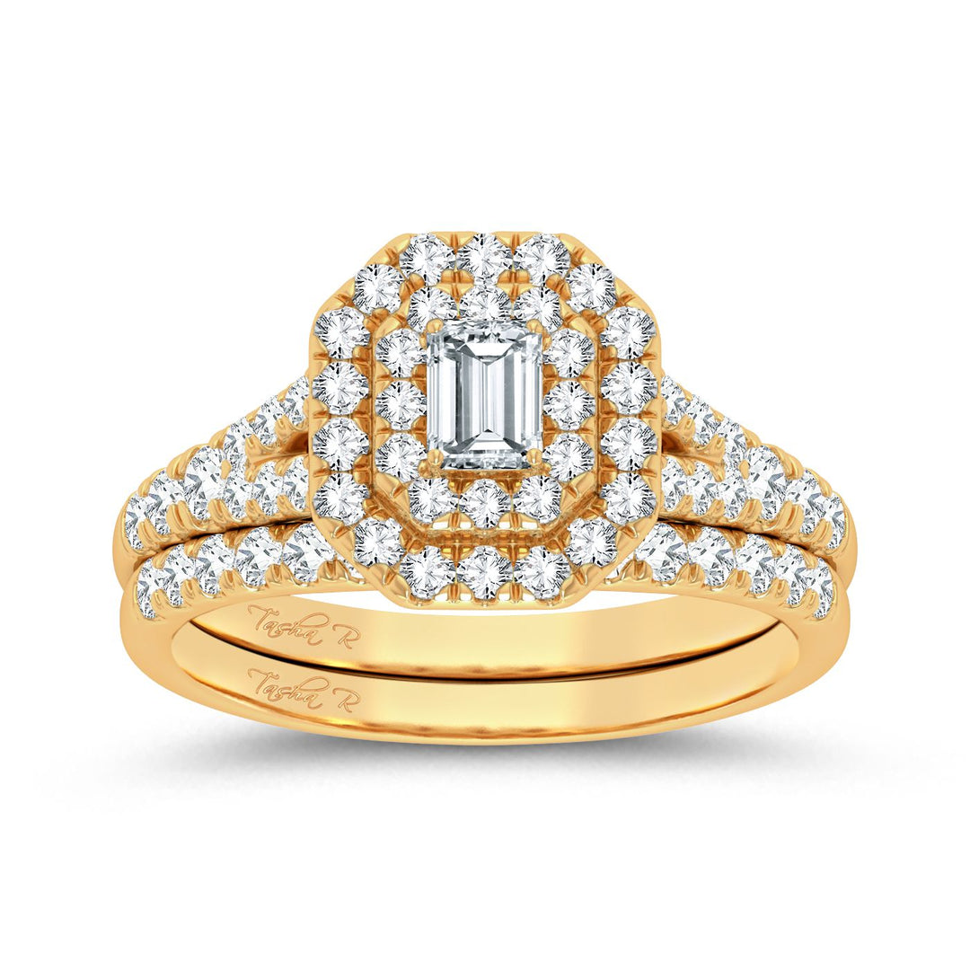 14K Yellow Gold 1CT Lab Diamond Womens Engagement Ring