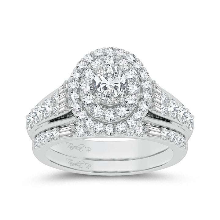 Brilliant 14k White Gold 2CT Lab Diamond Engagement Ring