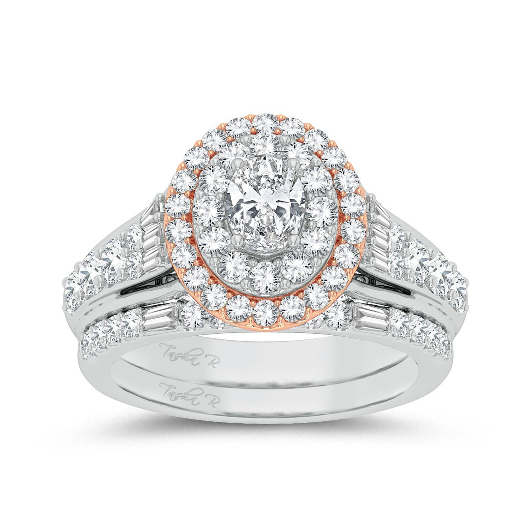 Romantic 14k Rose Gold 2CT Lab Diamond Engagement Ring