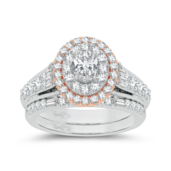 Romantic 14k Rose Gold 2CT Lab Diamond Engagement Ring