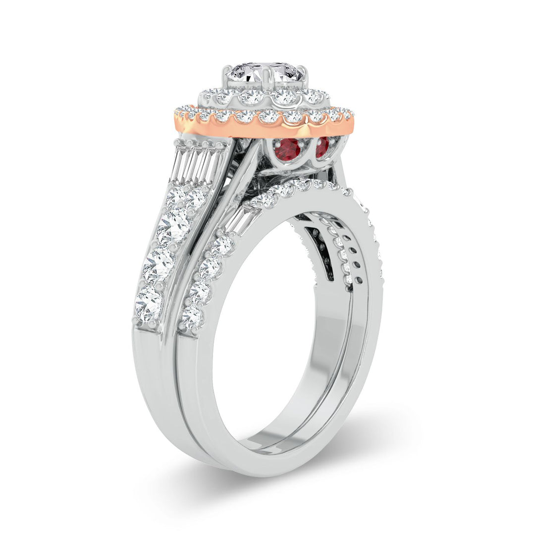 Romantic Rose Gold 2CT Lab Diamond Engagement Ring