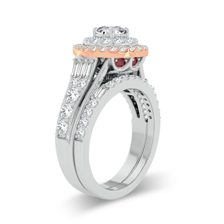 Romantic Rose Gold 2CT Lab Diamond Engagement Ring