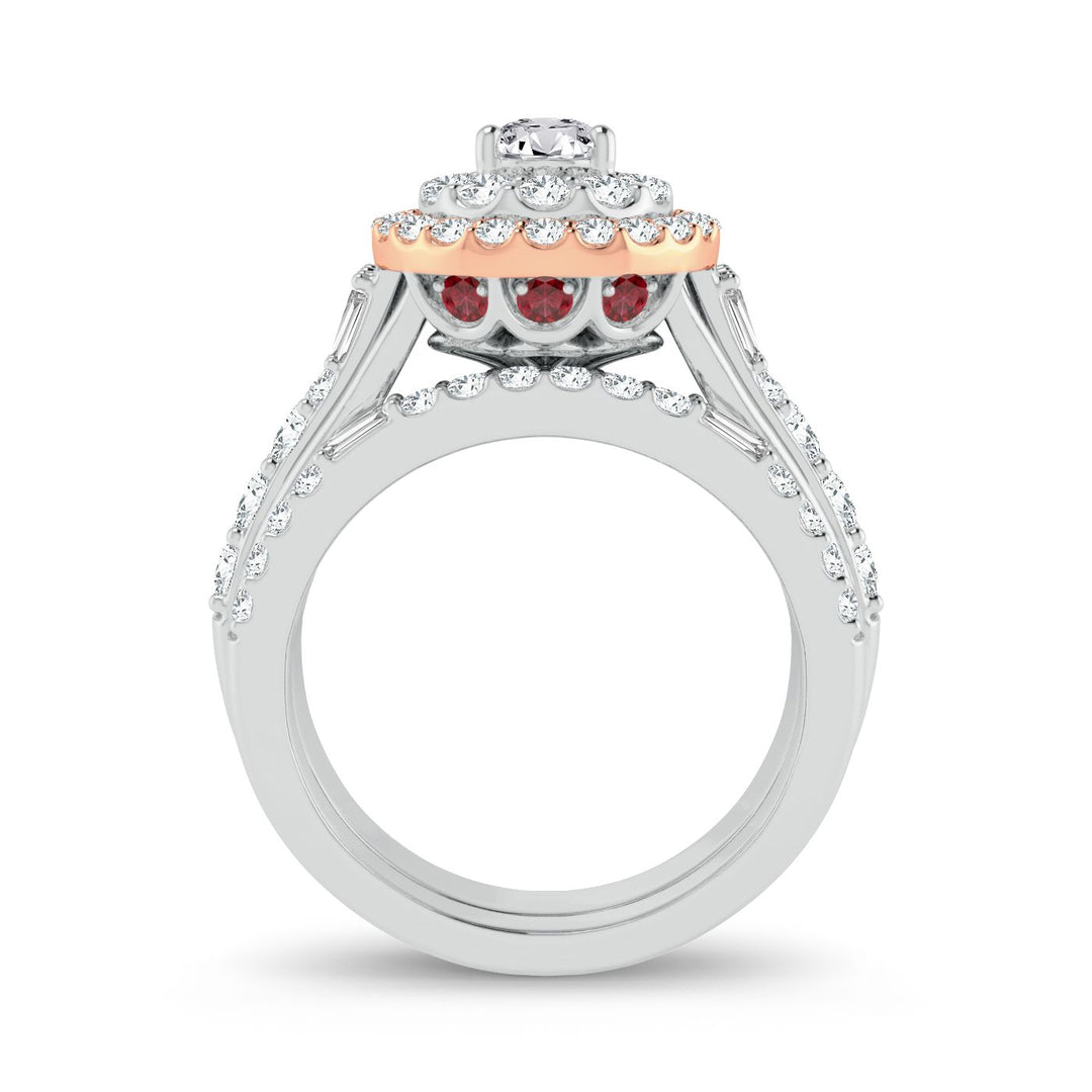 Romantic Rose Gold 2CT Lab Diamond Engagement Ring