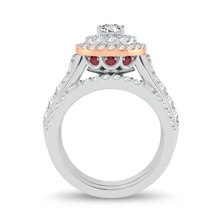 Romantic Rose Gold 2CT Lab Diamond Engagement Ring