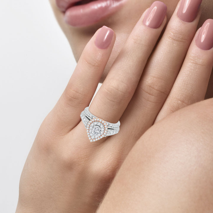 Romantic Rose Gold 2CT Lab Diamond Engagement Ring