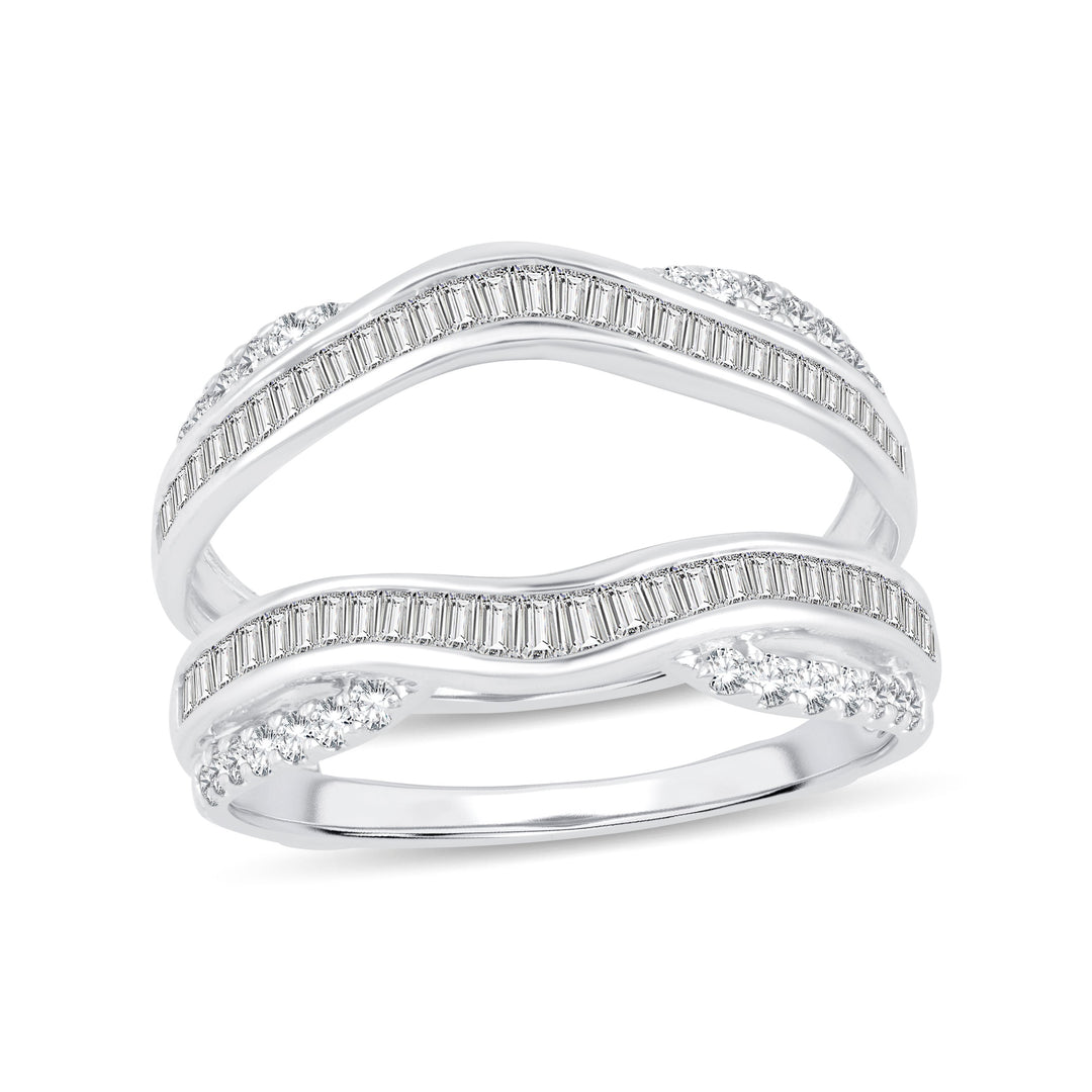 14K White Gold 0.75ct Diamond Ring Guard