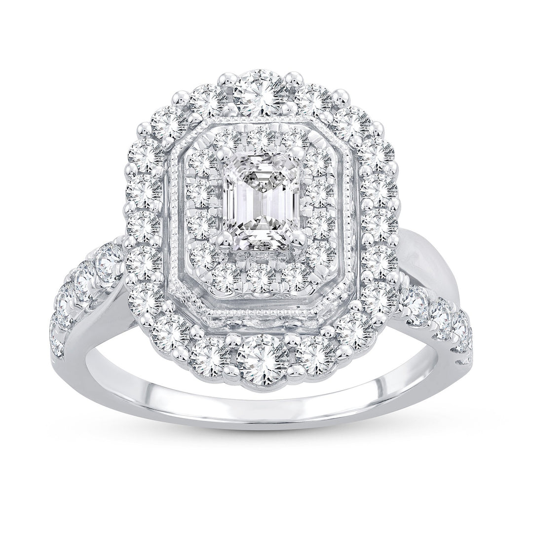 14k White Gold 1.50ct Lab-Created Diamond Engagement Ring