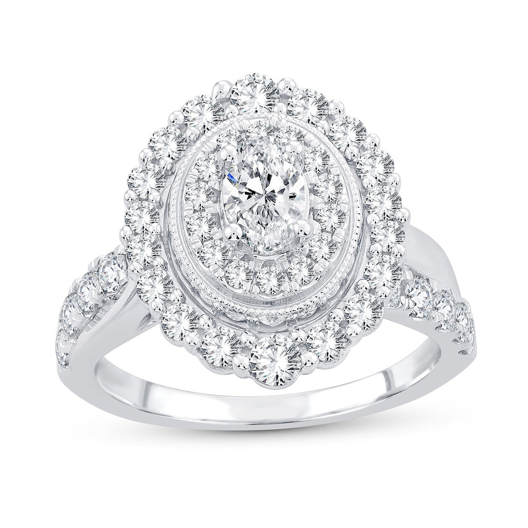 Luminous 14k White Gold 1.50ct Diamond Engagement Ring