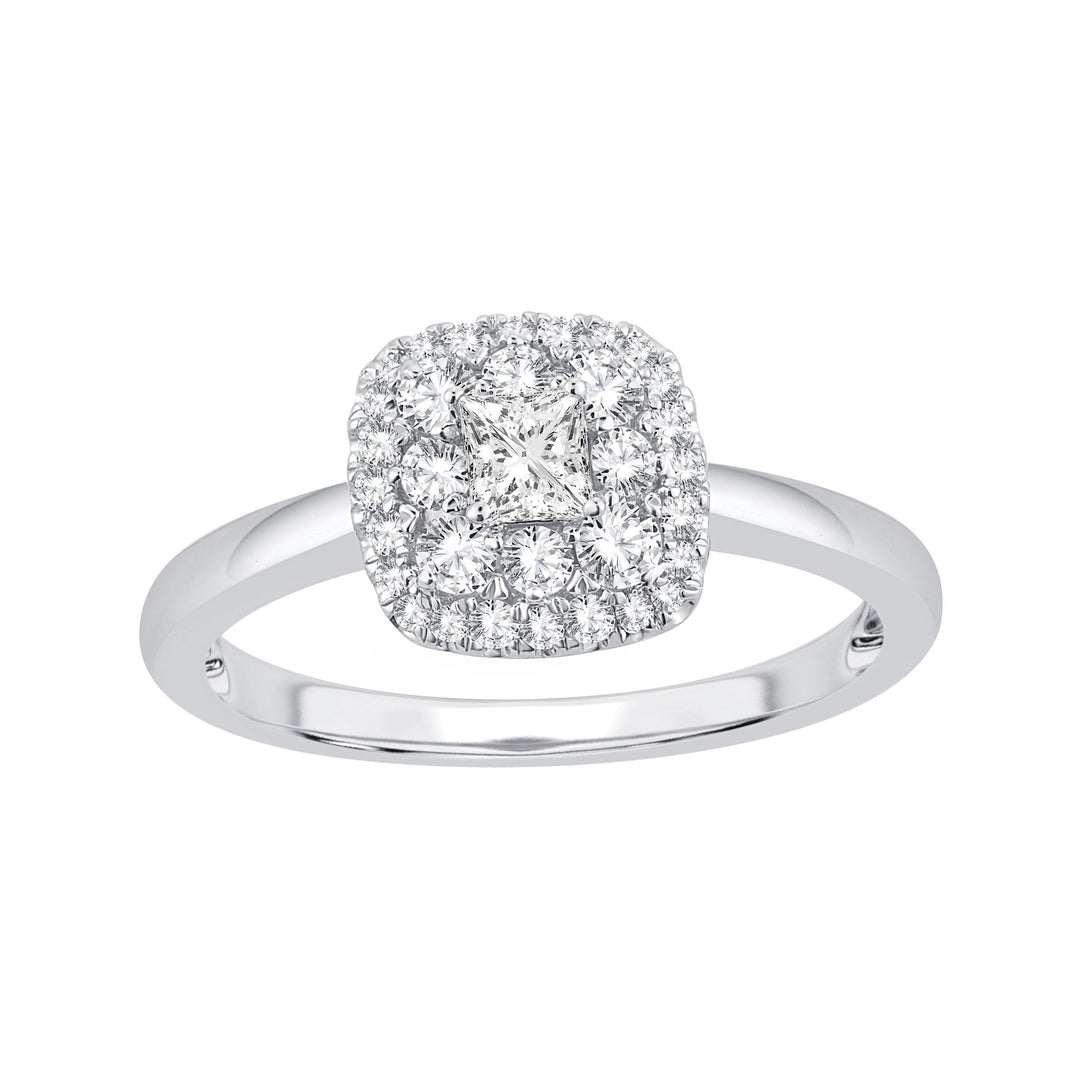 Brilliant 14k White Gold Lab Diamond Engagement Ring (0.51ct)