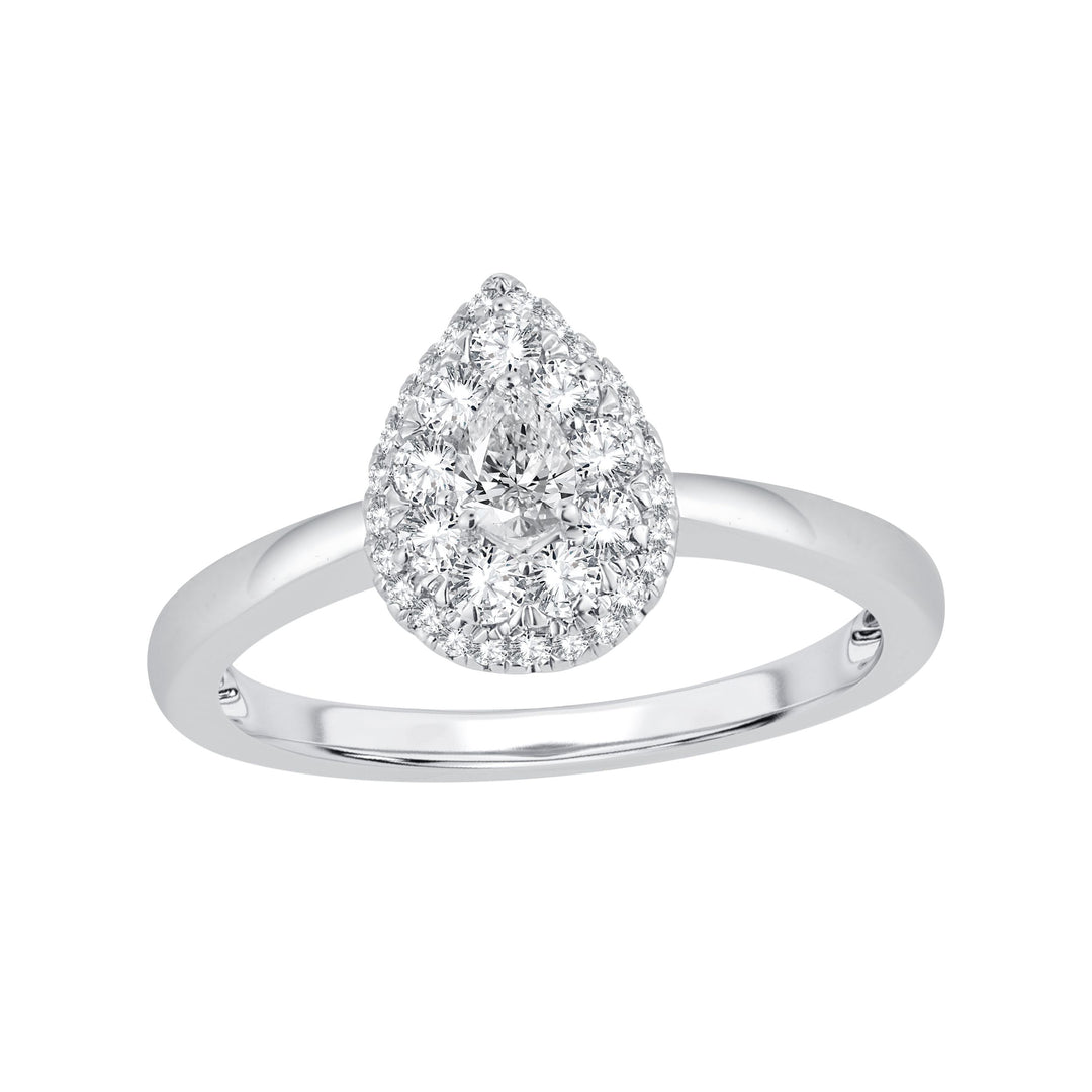 Timeless 14k White Gold Lab Diamond Engagement Ring (0.52ct)