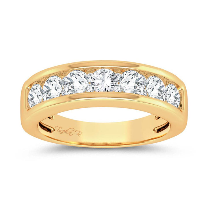 14k Yellow Gold 1ct Lab Diamond Womens Wedding Band