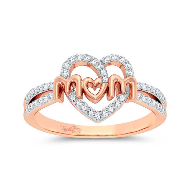 10K Rose Gold 0.20ct Diamond Ring