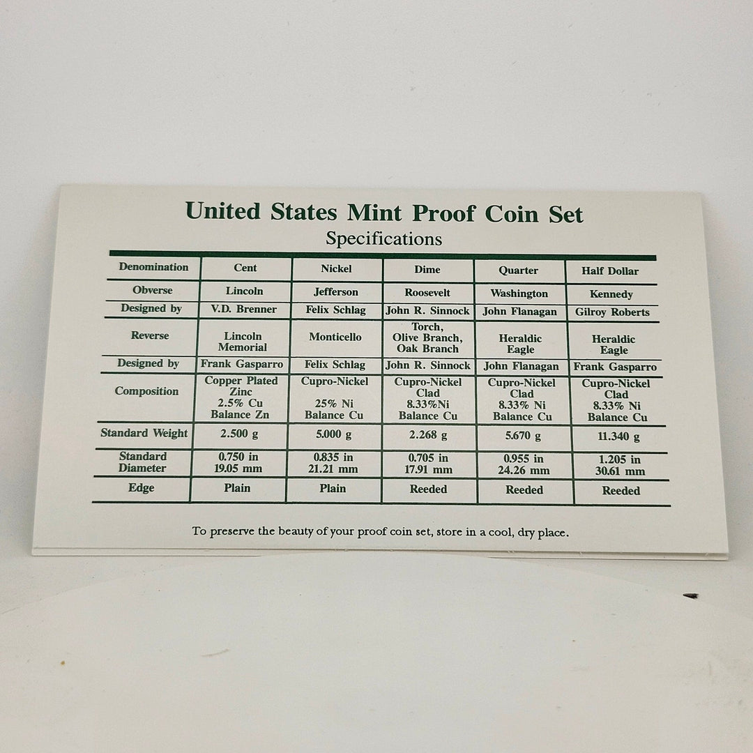 1997-S United States Mint Proof Set 5-Piece Original Packaging OGP COA Black Box